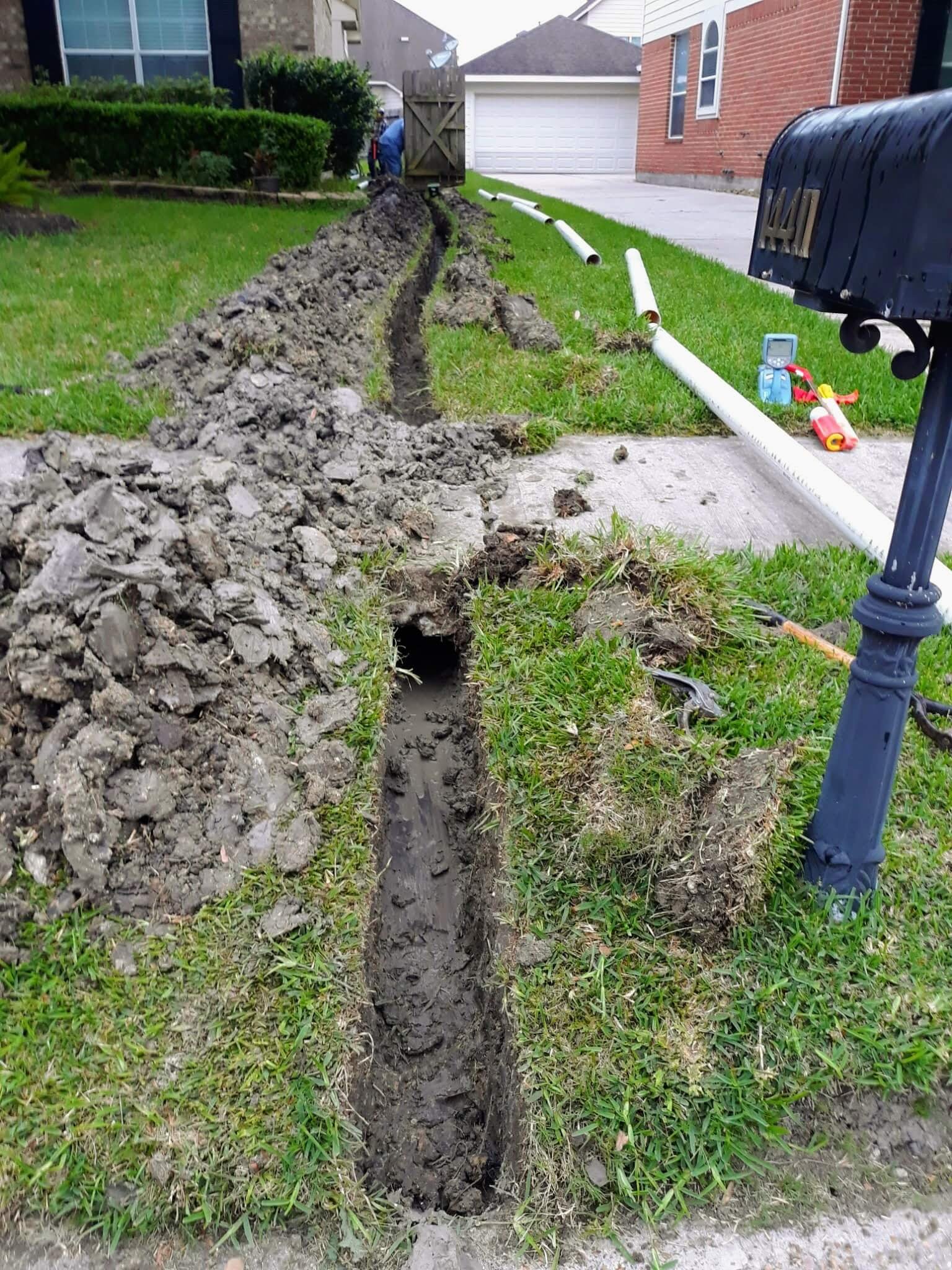 French drain installation Houston TX